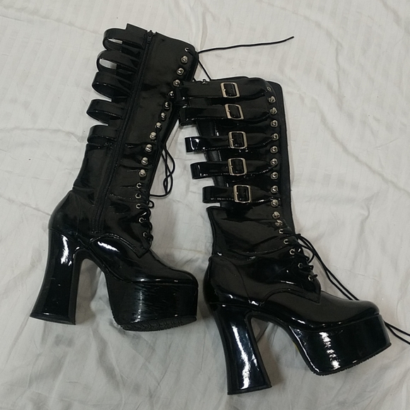 Demonia Shoes - Demonia vinyl boots